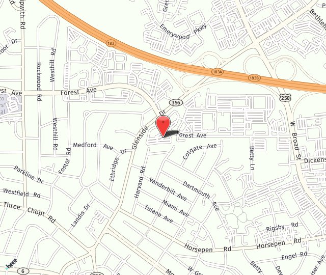 Location Map: 7001 Forest Ave Richmond, VA 23230